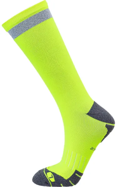 Endurance Torent Reflective Mid Length - Löparstrumpor - Safety Yellow - Str. 39/42